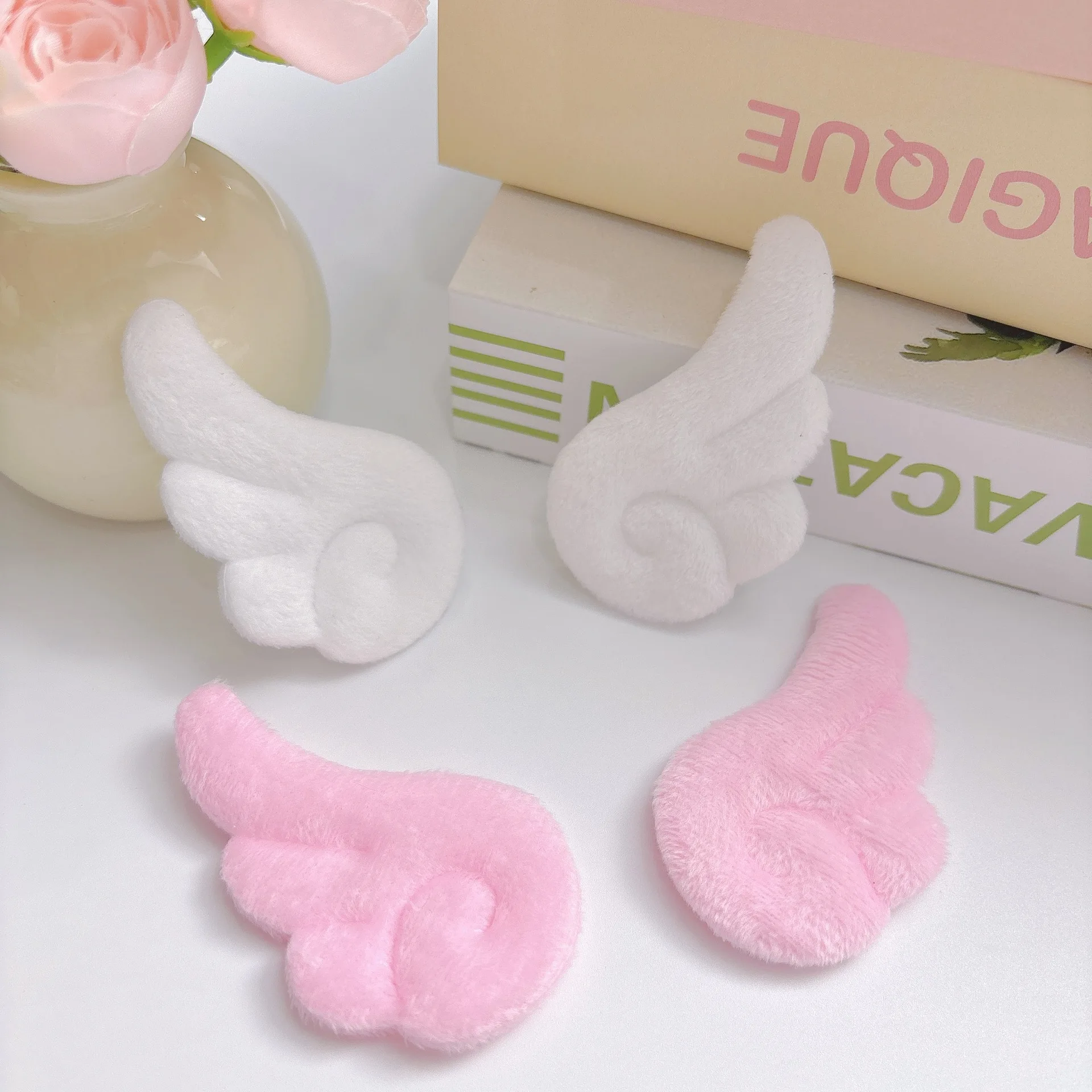 2Pcs Angel Wings Super Cute Angel Wing Plush Hairpin Girl Hair Clip Accessories Barrettes Hairgrip Headdress Headwear