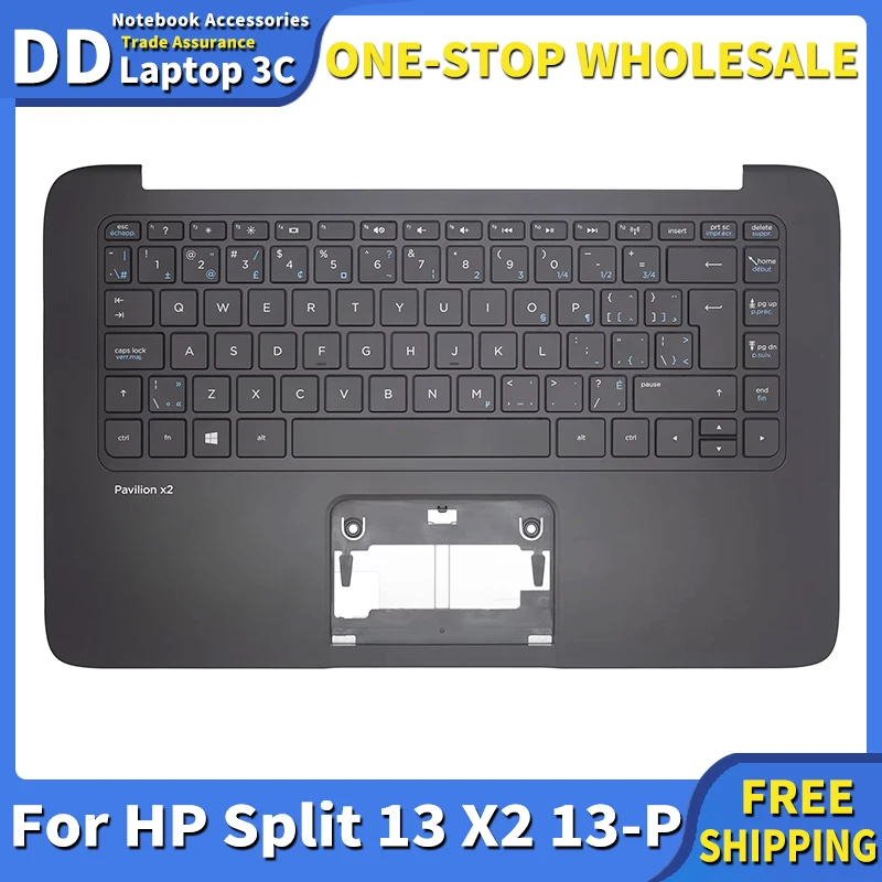 

Original New US Keyboard for HP Split 13 X2 13-P Laptop Palmrest Upper Cover Top Case Replacement English Black 769232-001