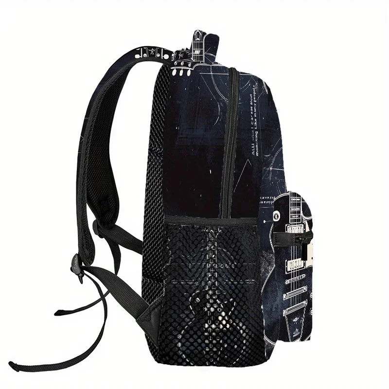 Custom Bag All I Care About Is Guitar & Like (12) Print Backpack - Lightweight Durable Polyester Hiking Backpack With