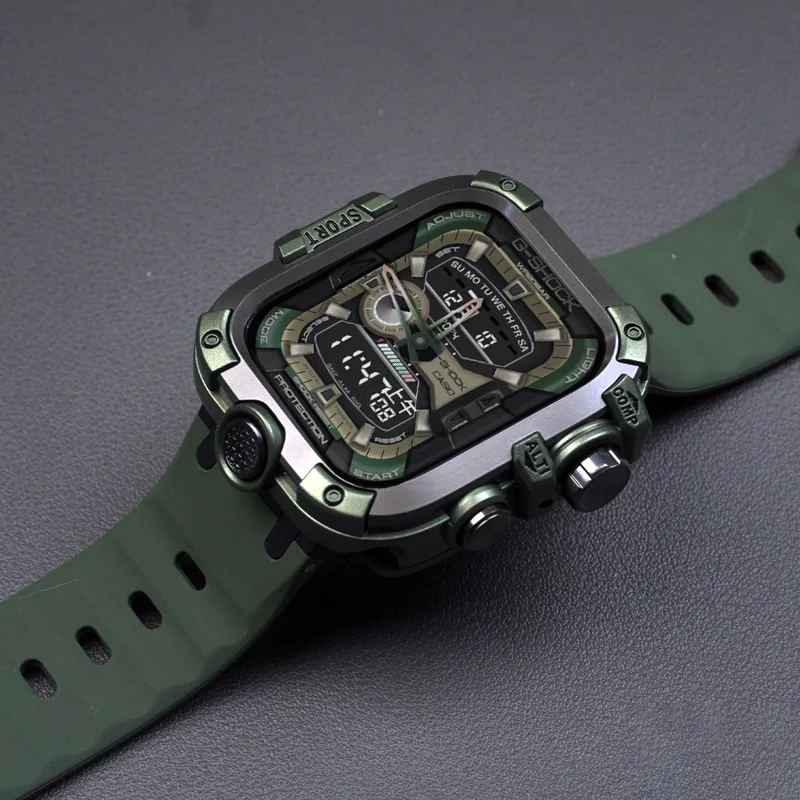 Водонепроницаемый металлический чехол-бампер для Apple Watch 46 мм 45 мм 44 мм Защитная крышка с закаленной пленкой для IWatch Series 10 9 8 7 6 5 SE