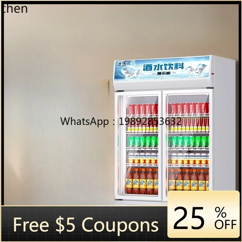 

ZZZML refrigerated display cabinet fresh-keeping cabinet, single door cold air-cooled and frost-free refrigerator water cabinet