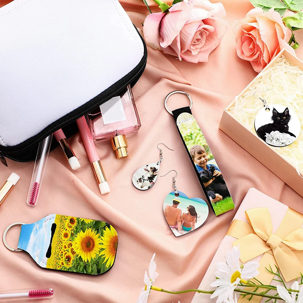 

Dye Sublimation Keychain Blanks Craft Supplies Decorative H made DIY Accessories Earring Materials Transfer Art Supplies