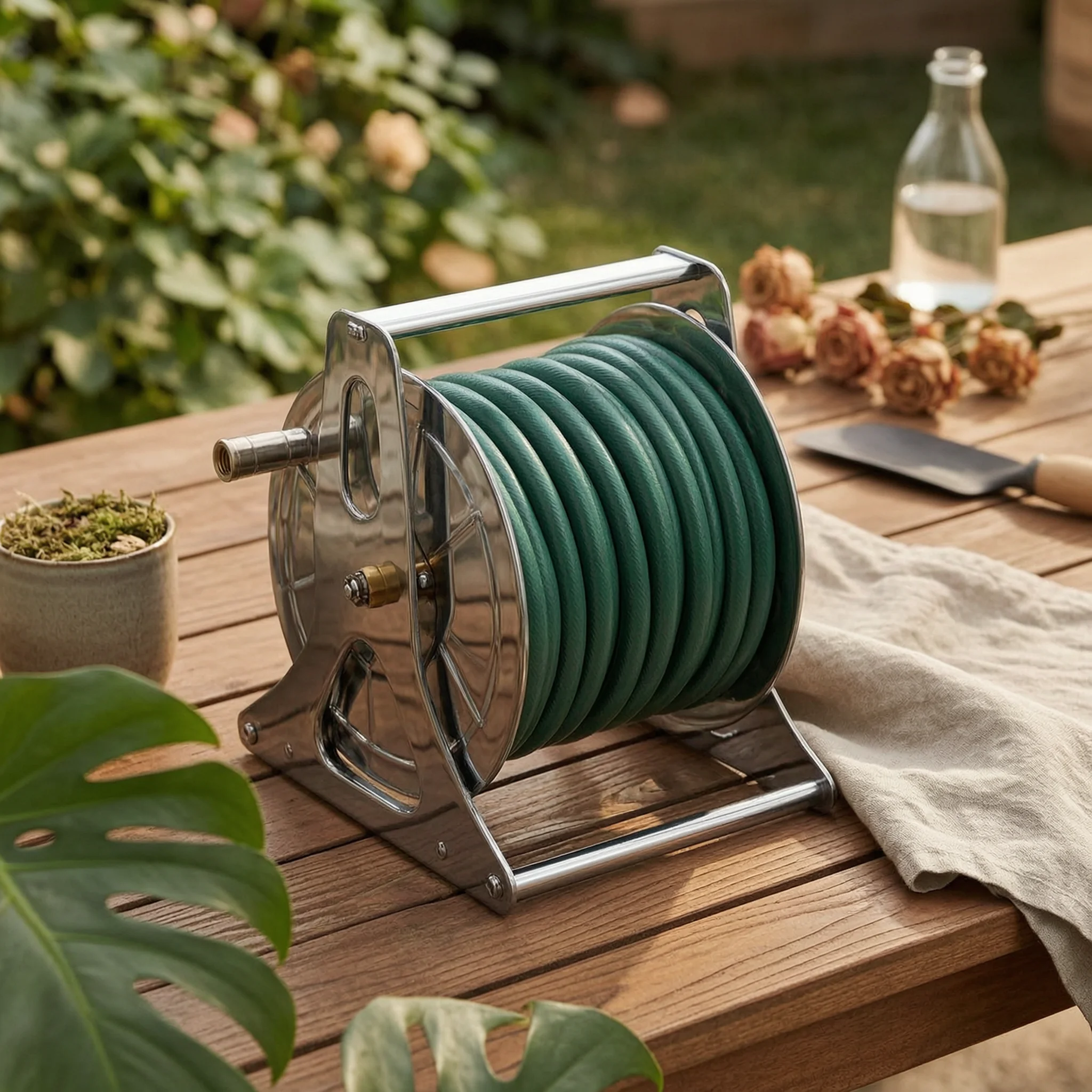 stainless-steel-hose-reel-carrier-rust-resistant-hose-reel-carrier-with-wheels-tangle-tangle-resistant-effortless-rolling