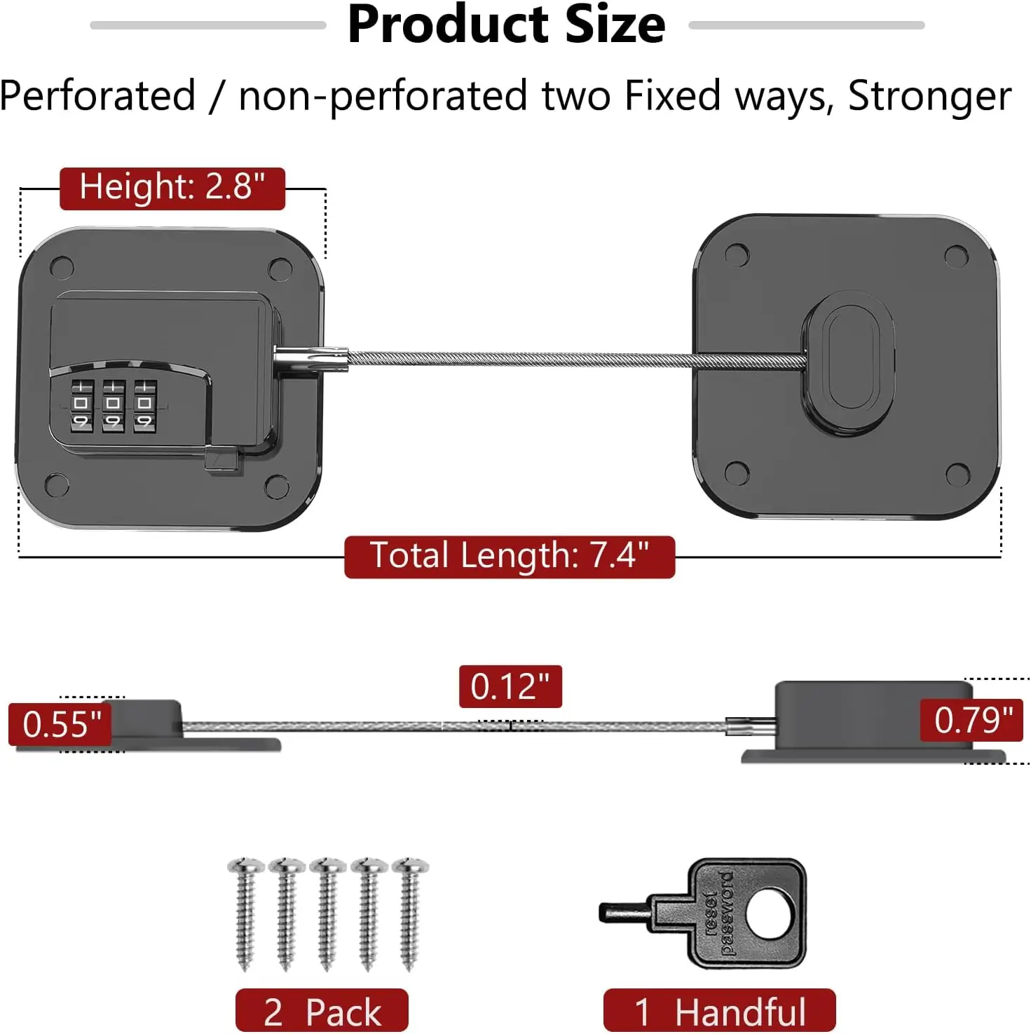 Upgrade Password  Refrigerator Lock Child Safety Cabinet Locks for Cabinets Closets Drawers Window Electrical Appliances Locks