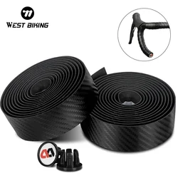 WEST BIKING 1 Pair Bicycle Handlebar Tape PU EVA MTB Road Bike Bar Tapes Soft Anti-Slip Cycling Handlebar Cover Bike Accessories