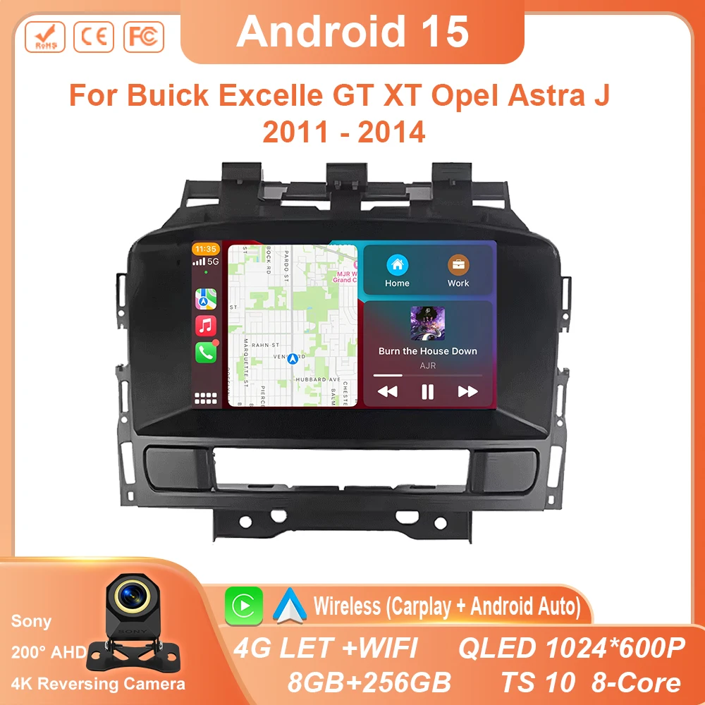 

Android 15 Car Radio For Buick Excelle GT XT For Opel Astra J 2011 2012 2013 2014 Wireless Carplay Auto Multimedia Stereo Player