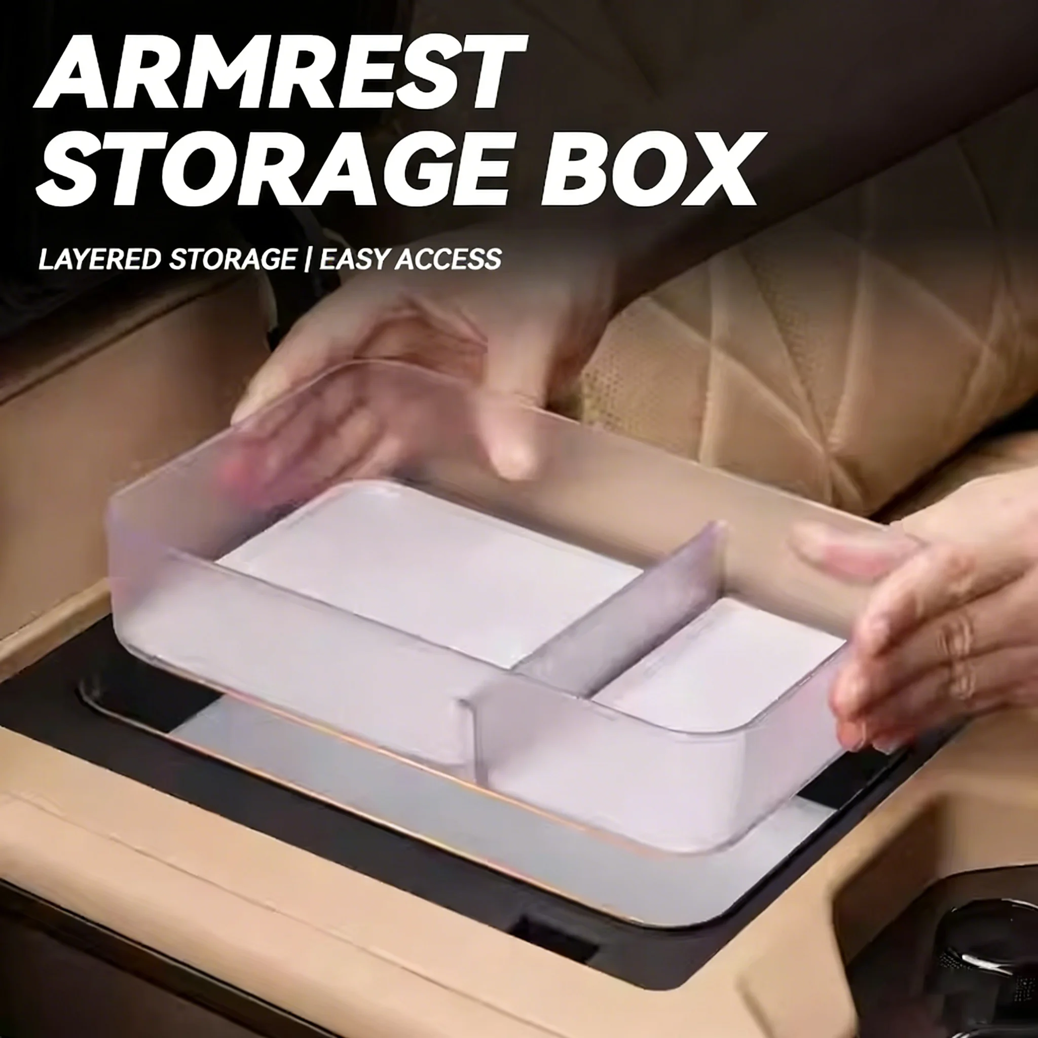 

High Quality ABS Center Console Organizer Armrest Storage Box for Byd Leopard 8 Accessories