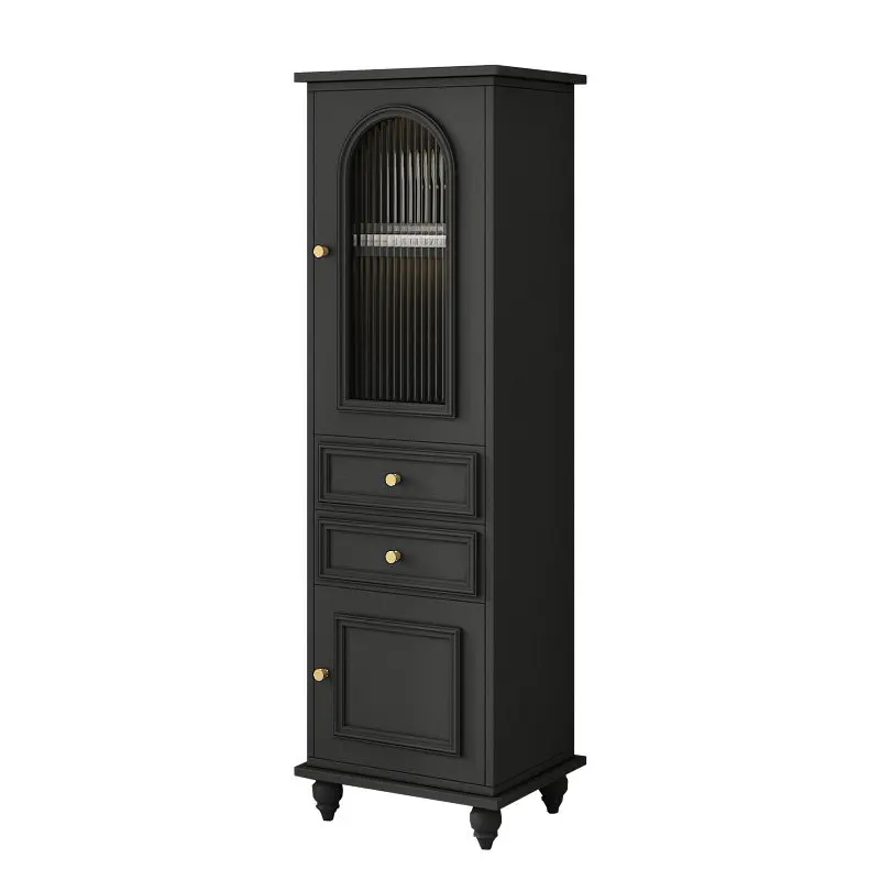 LH solid wood retro arch wine cabinet small apartment living room storage coffee table TV cabinet