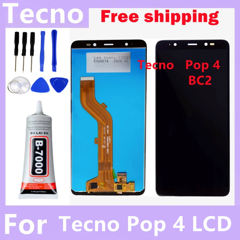 

ЖК-дисплей для infinix Tecno POP 4 BC2, дисплей для infinix Tecno POP 4 BC2, сменный ЖК-дисплей