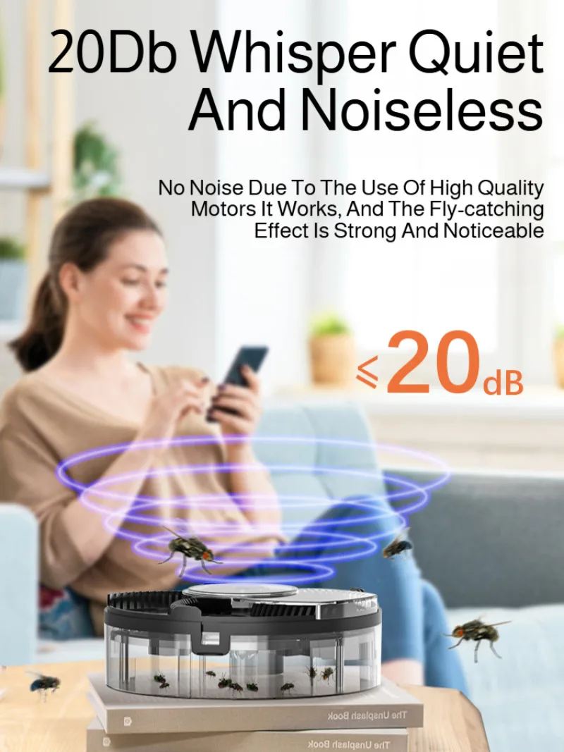 

Household Automatic Fly Trap Buster Silent Automatic Fly Trap Fly Catching Bait Fly machine