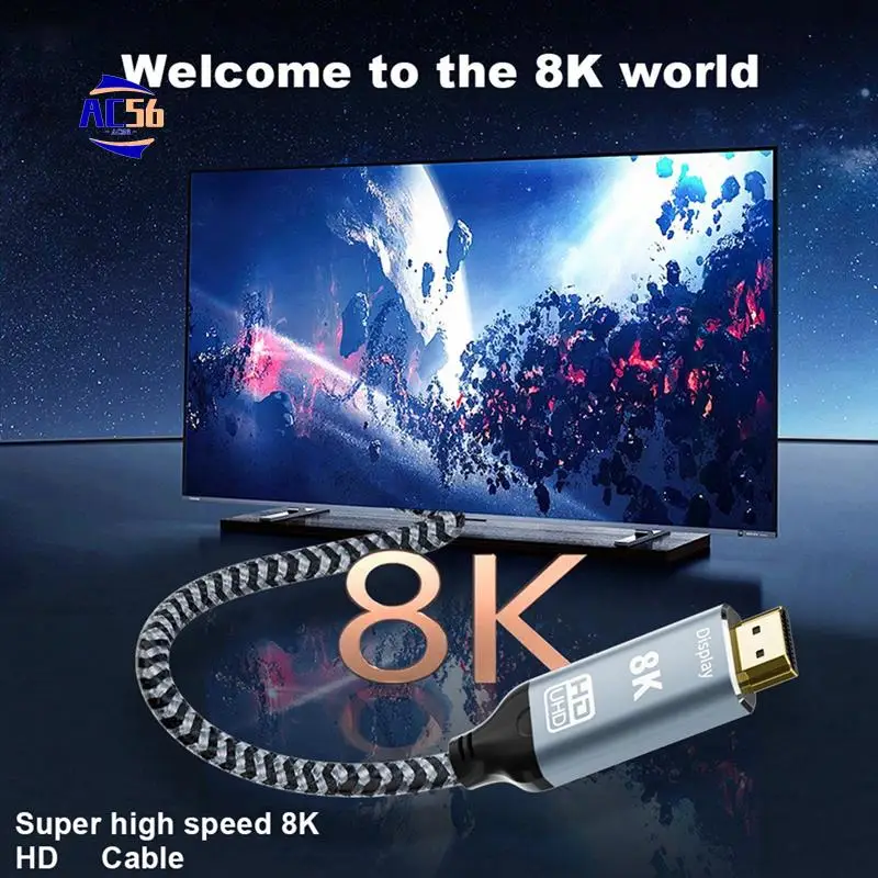 

AC56-1M Тип C — совместимый адаптер, 8K 60 Гц USB C — совместимый адаптер Поддержка скорости передачи 48 Гбит/с