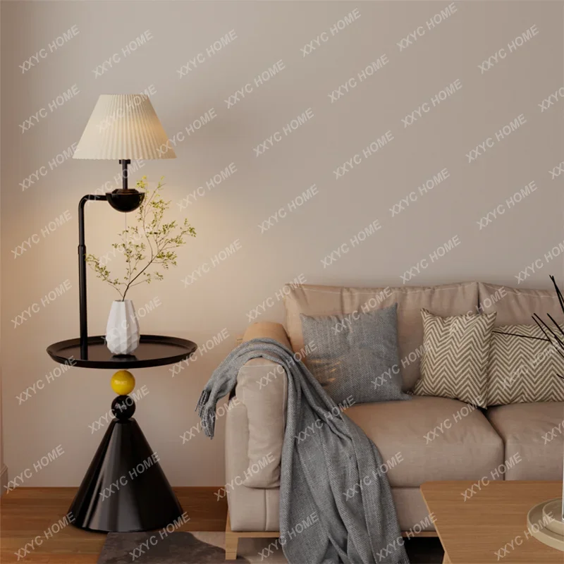 Cream wind floor lamp, shelf ornament next to the sofa   living room, decorative ambient light, bedroom premium bedside lamp