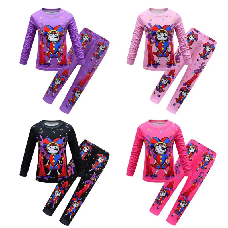 New Movie The Amazing Digital Circus  Kids Pajamas Pomni and Jax Clothes Set Baby Girl Clothes Toddler Boys Sweatshirts Pants S