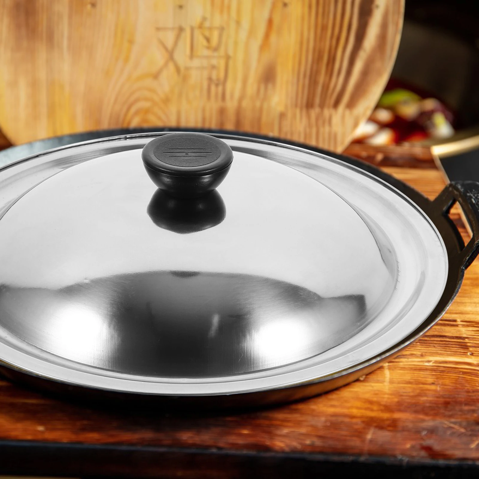 

Pot Cover Replacement Lids Universal for Pots Stainless Steel Skillet Silver Pan Work