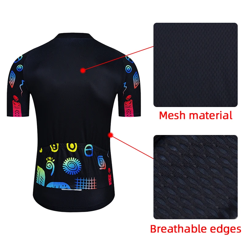 Summer Men Cycling Jersey Short Sleeves Breathable Bike Cycling Clothing Maillot Ropa Neon Ciclismo Shirt MTB Bicycle Jersey