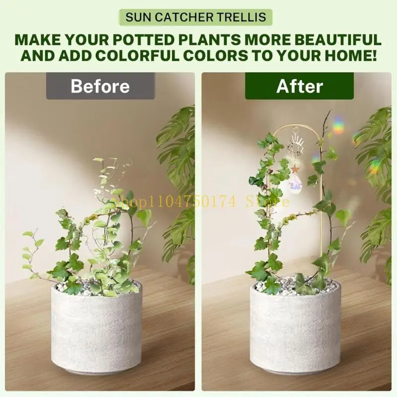 Artistic Sun Catchers Plant Stands with Durability Zincs Alloys Frame Solar Reflective For Vertical Gardens top sale