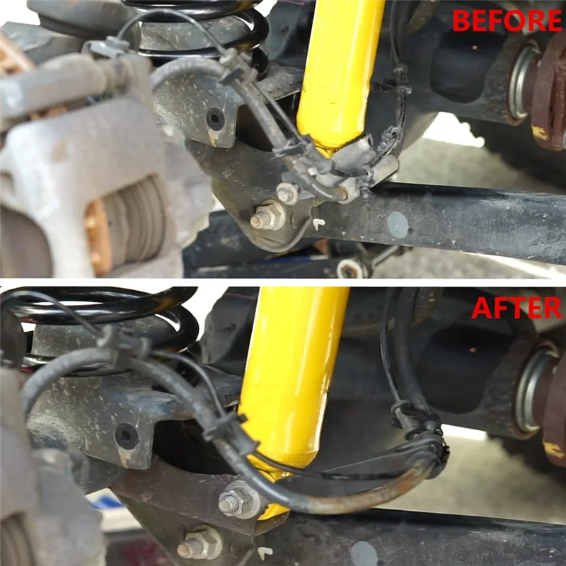 

1101255 Комплект аксессуаров для разделителя кронштейна тормозного шланга передней тормозной магистрали для Jeep Wrangler JK JL 2007-2023 2 4 двери (черный)