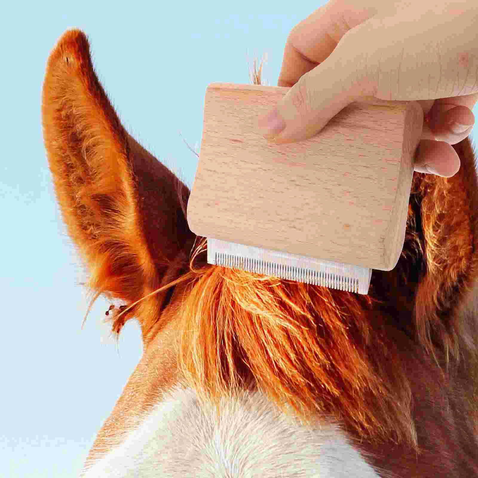 Spatula Wooden Horse Brush Grooming Tools for Dogs Livestock Hair Solid Deshedding Scraper Cattle Body Bridegroom