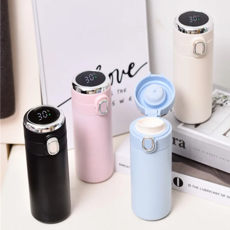 420ml Stainless Steel Temperature Display Thermal Mug Smart Thermos Bottle Coffee Tea Thermo Bottle Christmas Gift Water Bottle