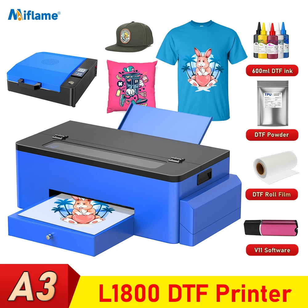 

Принтер A3 DTF для Epson R1390 L1800, принтер для печати на футболках, прямая передача пленки, принтер для одежды, ткани, принтер dtf