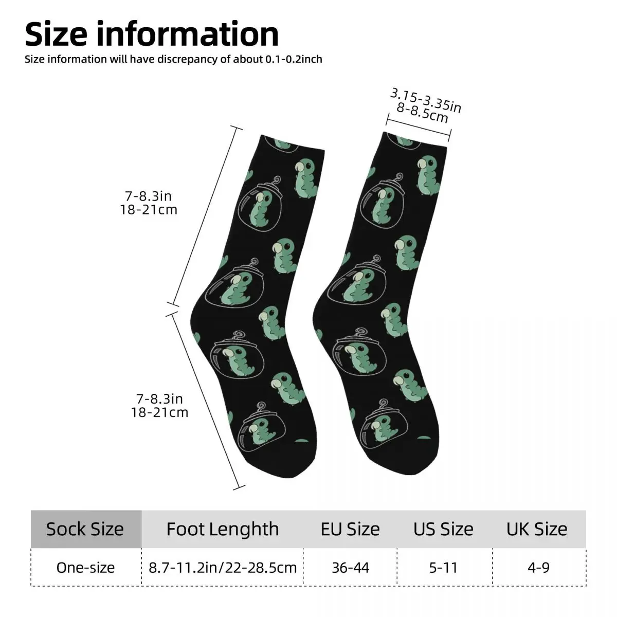 Hollow Knight Grub Pattern Socks Harajuku Super Soft Stockings All Season Long Socks Accessories for Man Woman Birthday Present