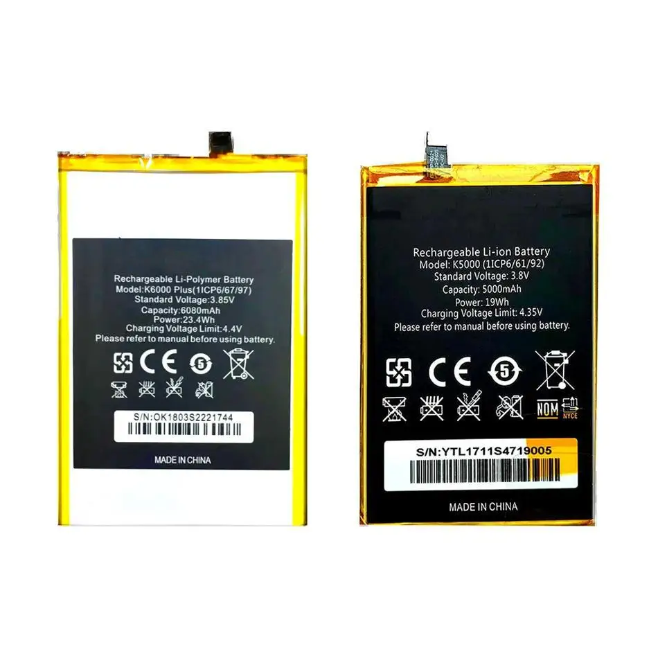 

Mobile Phone Battery Stable 6000-6080Mah For Oukitel K6000 Plus Pro