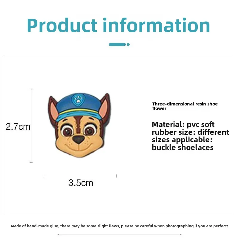 7 قطعة باو باترول تشيس DIY رباط الحذاء مشبك أحذية رياضية مشبك حذاء اكسسوارات موضة الأحذية البلاستيكية زينة فتاة الاطفال مهرجان الهدايا #4