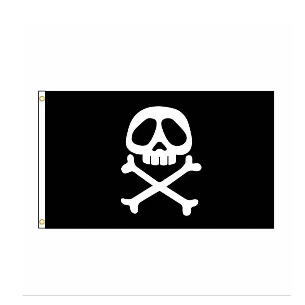 PIRATE 90*150cm Captain Harlock Skull Flag Outdoor Decorative Banner Polyester Fabric