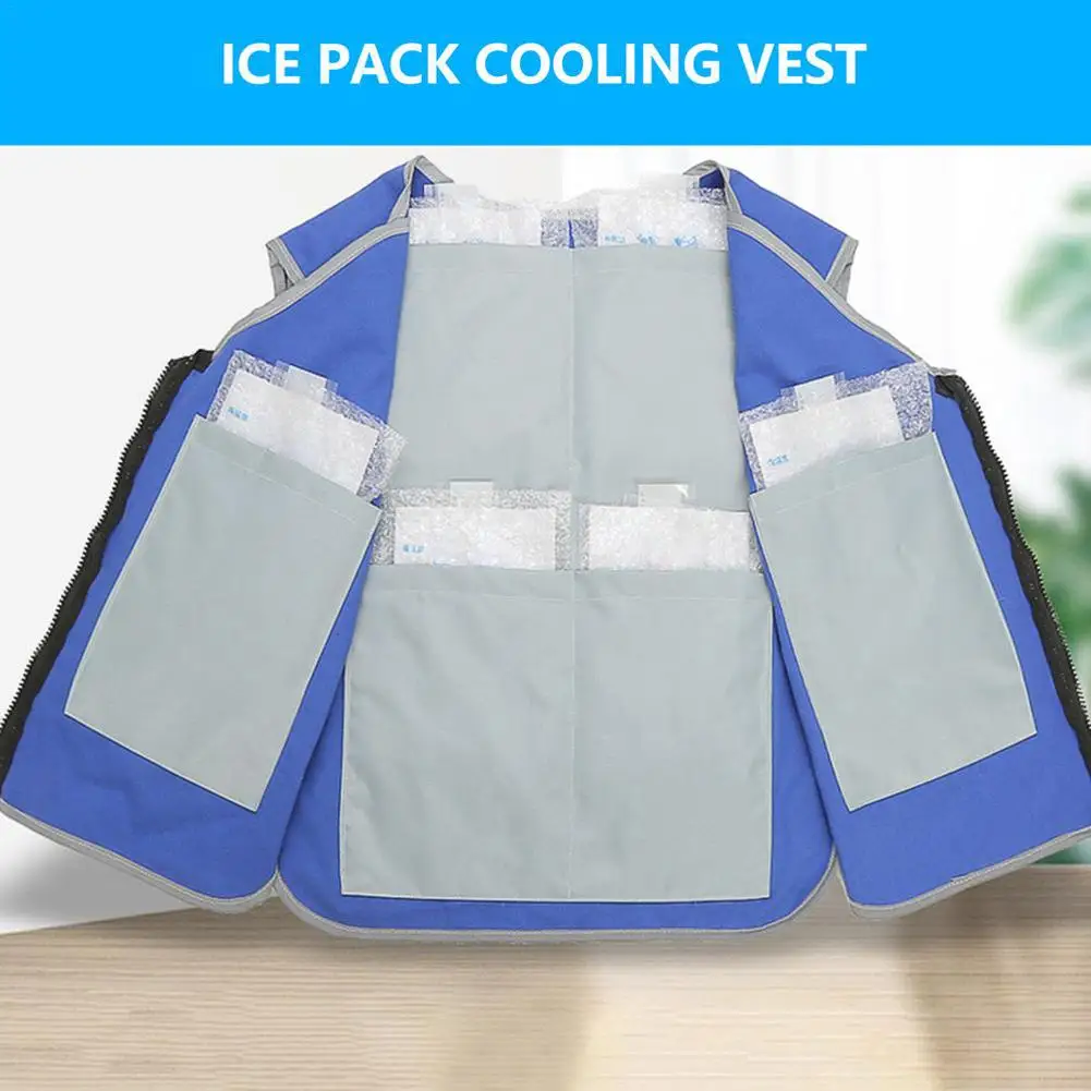 Chaleco de hielo refrescante para actividades al aire libre, 24 bolsas de hielo para hombres y mujeres, verano caliente, trabajo al aire libre