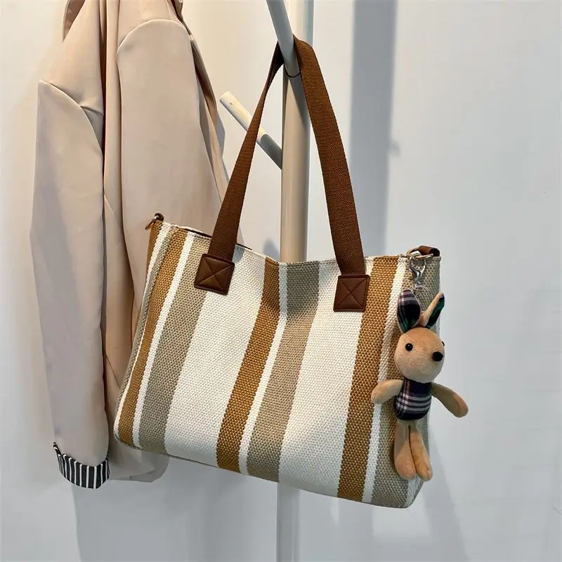 

Bag for Women 2025 New Trendy Fashion Canvas Series Versatile Large Capacity Shoulder Underarm Tote Bag