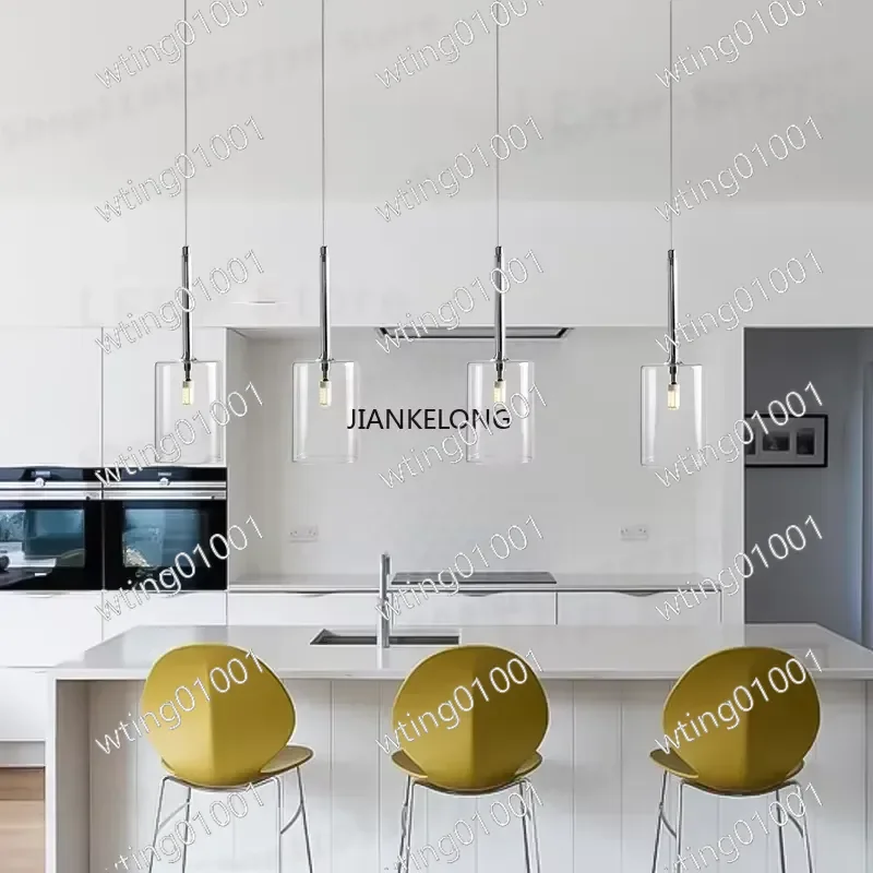 for Modern Nordic Single Head Glass Pendant Light Creative Minimalist Hanging Lamp for Restaurant Bar Lounge Bedroom Decor