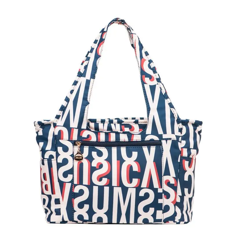 2023 New Premium Printed One Shoulder Women Handheld Versatile Casual Multi Pocket Fashion Travel Oxford Nylon Fabric