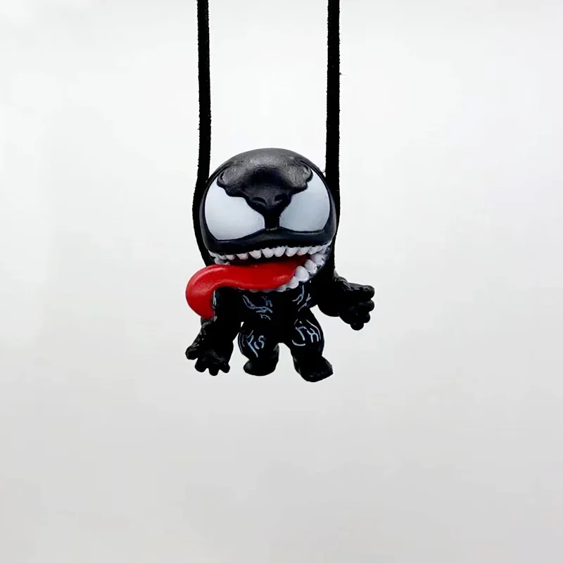 Venom Car Pendant Cartoon Venom Rearview Mirror Pendant cute Hanging Interior Decoration Model Mini Model Toys Decor Ornament image 3