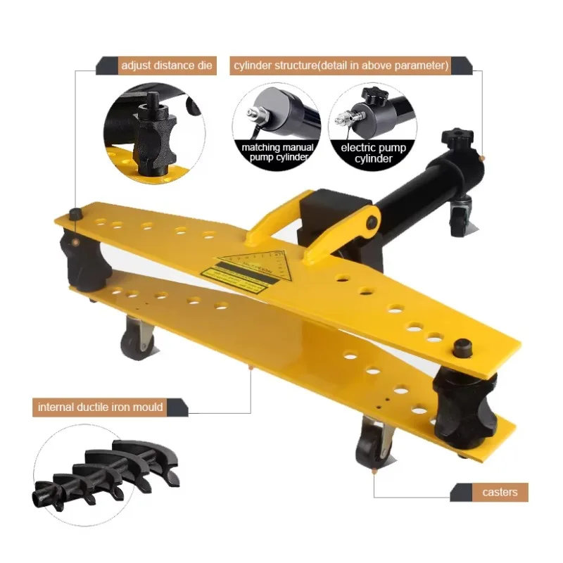 Pipes Bender Hydraulic Bending Machine Manual Pipe Bender Carbon Steel and Stainless Steel Hydraulic Tube Bending Machine