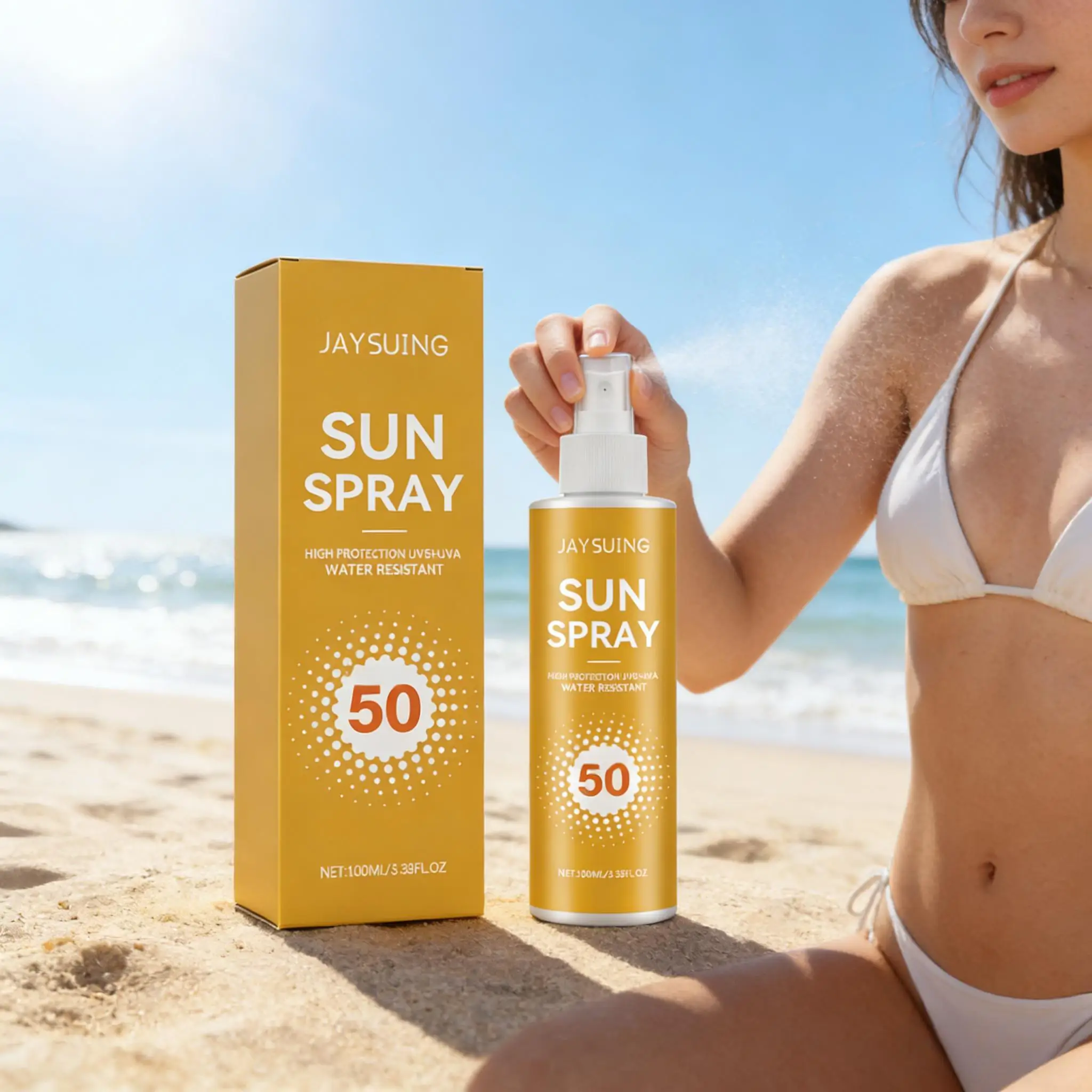 Sunscreen Spray Anti UV Face Body Protector Solar Blocker Anti-Aging Defense Long Lasting Sun BlockMoisturizing Skin Care 100ml