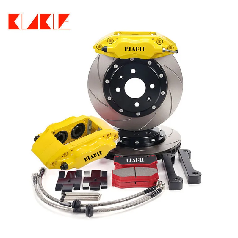 KLAKLE Car Accessories Modified 4 Piston 7600 Car Calipers Brake Pads 285*24 Brake Discs For BMW E46 Big Brake Kit For Fiat 500