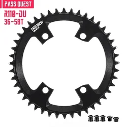 PASS QUEST Chainring 110 BCD for Shimano 105 R7100 R8100 R9200 110BCD 36 38 40 42T 44 46T 48 50T 54 56 58T 60 Road chain ring