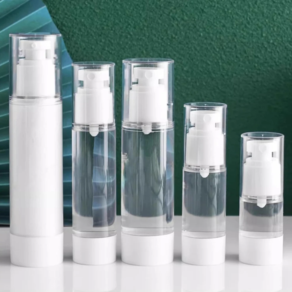 15/30/50/80/100 ml Airless Vacuümfles voor Reizen Draagbare Douchegel Shampoo Lege spuitfles Cosmetica Hervulbare Flessen