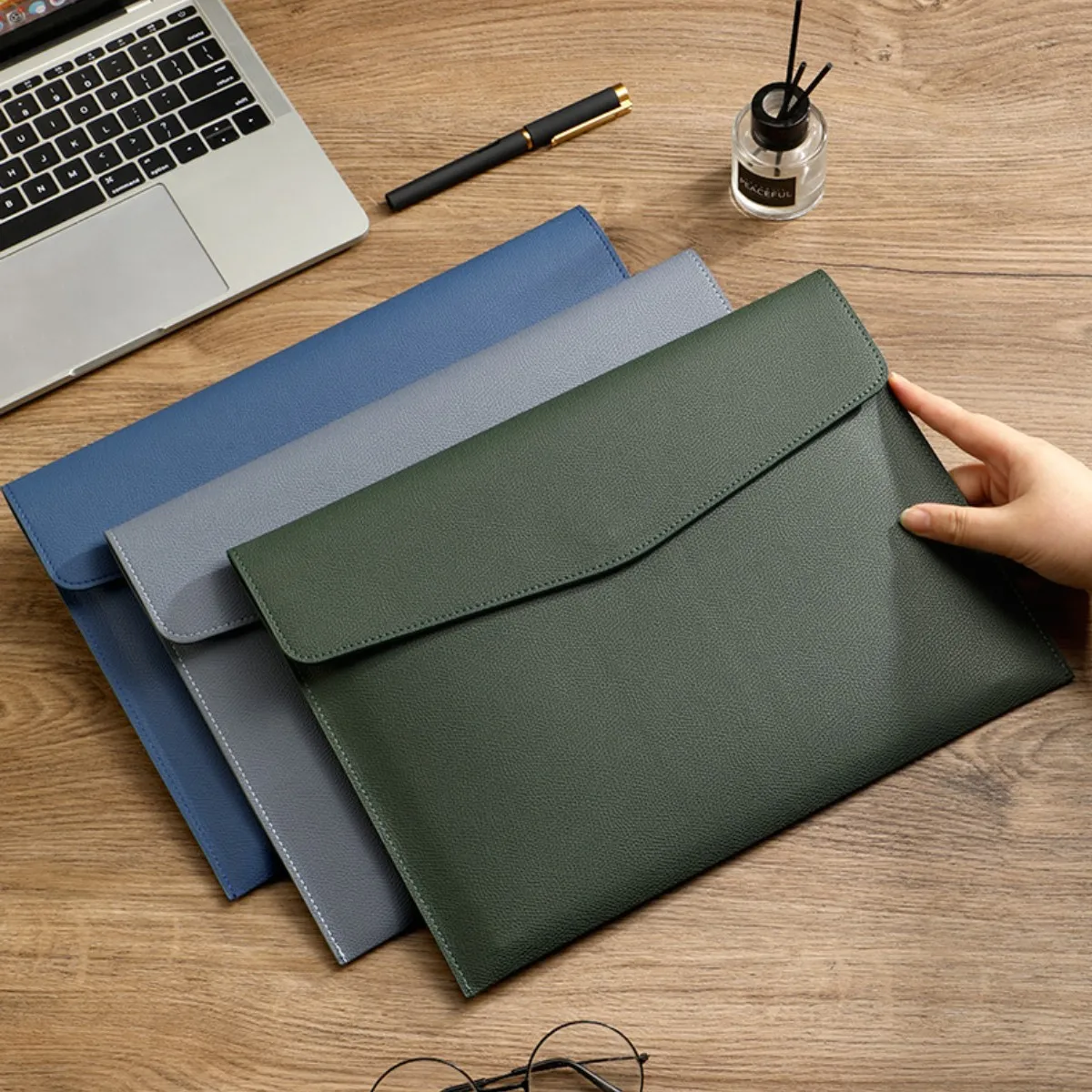 กระเป๋าเอกสารหนังเทียม, กระเป๋าข้อมูลธุรกิจ, แฟ้ม A4, อุปกรณ์การเรียนและสํานักงาน, กระเป๋าเก็บของ