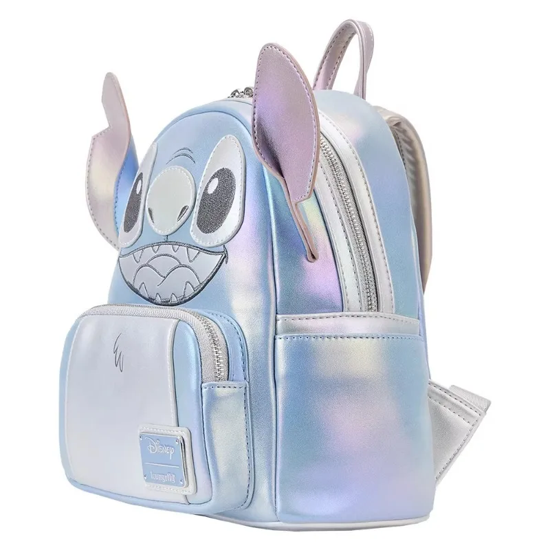 Loungefly Disney 100 Platinum Stitch Mini Backpack Cosplay Bag Purple and Stitch