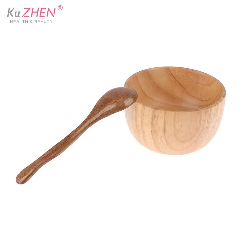 Wooden/plastic 1set Facial Mask Bowl With Spoon Face Cream Bowl Eye Cream Bowl Makeup Cosmetic Wooden Mask Refillacle BottleBowl