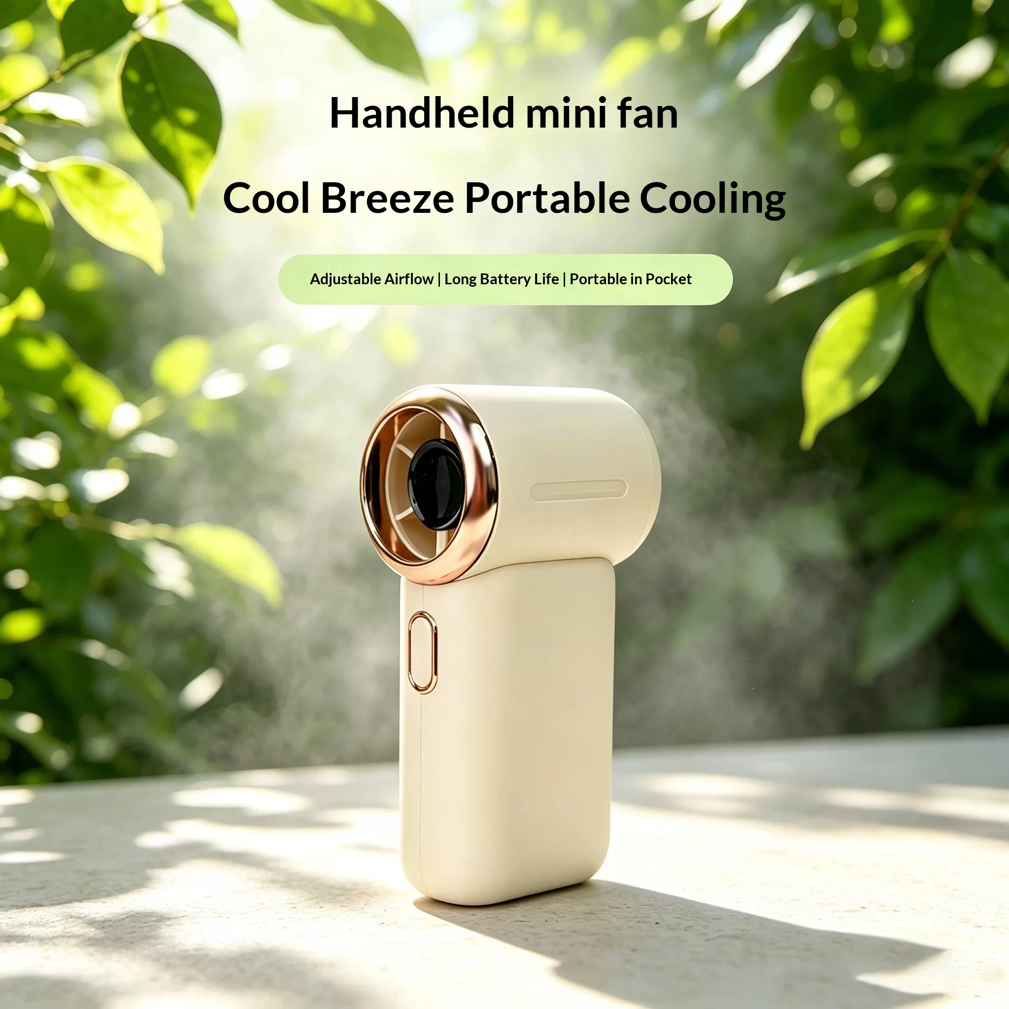 VNEEDTUTU MINI Portable Handheld Small Fan 100 Th Gear Stepless Gear Shifting Handheld Fan Fully Charged For 3 Hours For Gifts