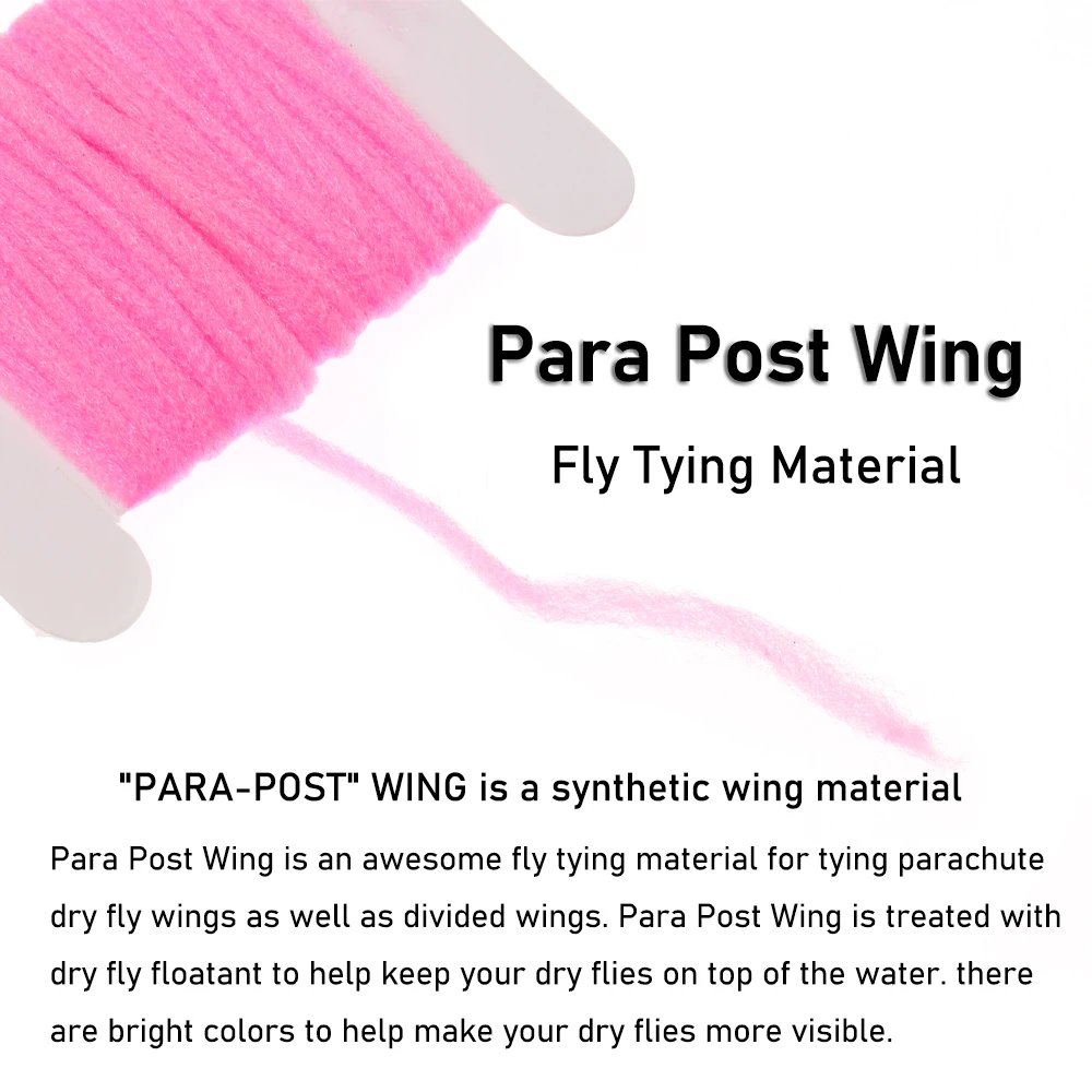 WIFREO 5m/Card Para Post Wing Fly Tying Synthetic Yarn Material for Emerger Nymph Parachute  Dry Fly Fishing Trout Lure Bait