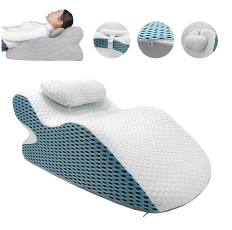 Face Down Pillow Home Massage Pillow Comfortable Ergonomic Bed Wedge Support Pillow Cushion with Neck Support for Sleeping