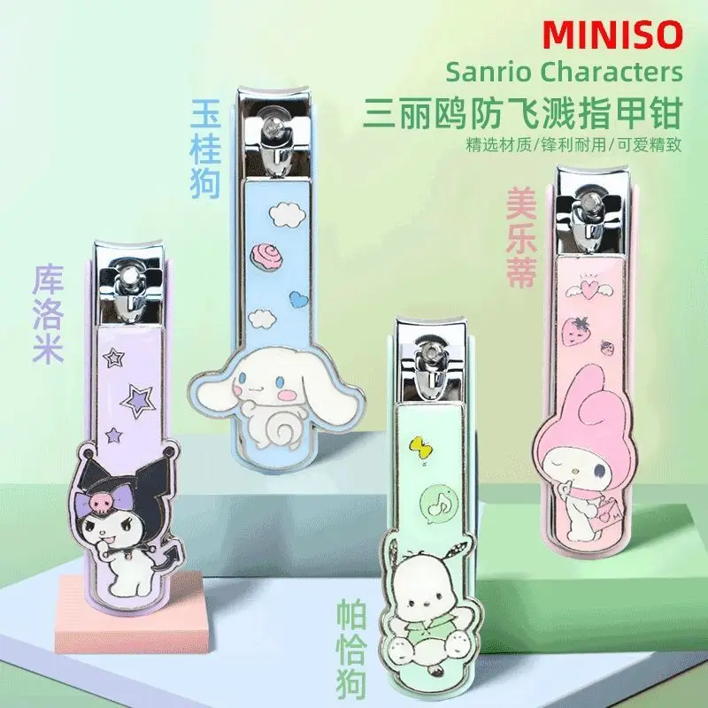 

MINISO Sanrio Animation Kuromi MyMelody Cartoon Splash-proof Stainless Steel Nail Clippers Nail Clippers Cinnamon Cute Home Gift