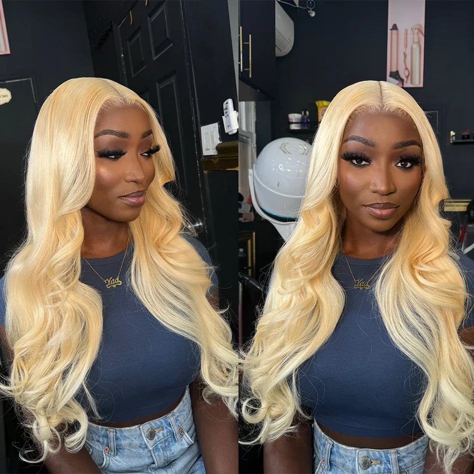 

Blonde 613 Hd Lace Frontal Wig Body Wave Human Hair Wigs for Women Pre Plucked Transparent 30 32 Inch Lace Front Wig Human Hair
