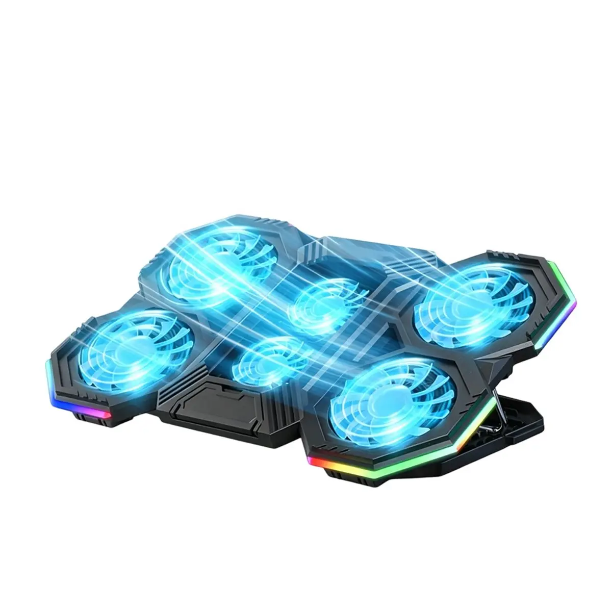 2026 New RGB Gaming Laptop Stand Air Cooler Notebook Stand Holder with 6 Fans Cooling Fan Base for 12-17 Inch Laptop