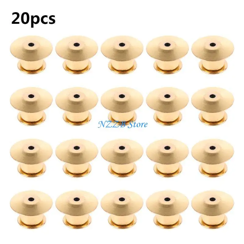 

T21F 20 Pcs/pack DIY Jewelry Badge Accessories Card Cap Flat for Head Brooch Safety Helmet Pin Plug Brooches Cover