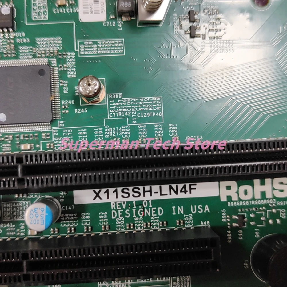X11SSH-LN4F NAS Server Motherboard C236 Chip ECC Four Network Ports Matx