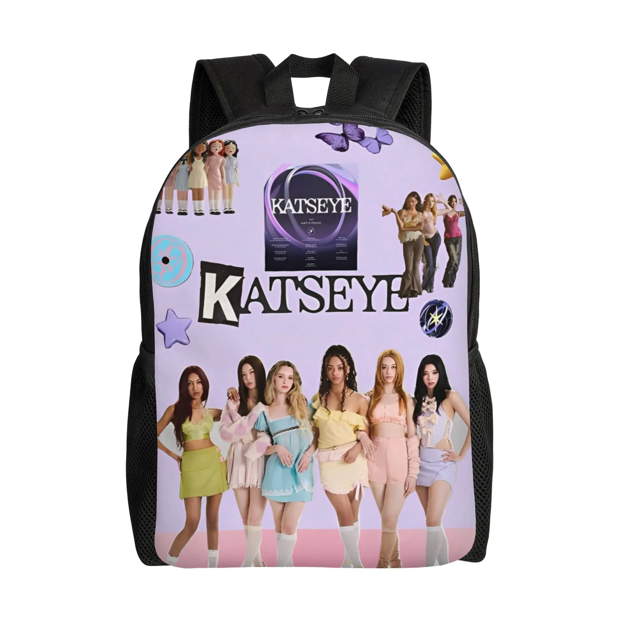 

Рюкзак Katseye Kpop Music для мужчин и женщин, стильный рюкзак для старшей школы, походов, путешествий, повседневный рюкзак, сумка для ноутбука, сумка через плечо для активного отдыха